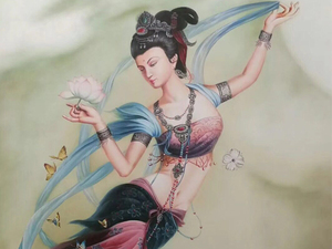 飞天人物彩绘
